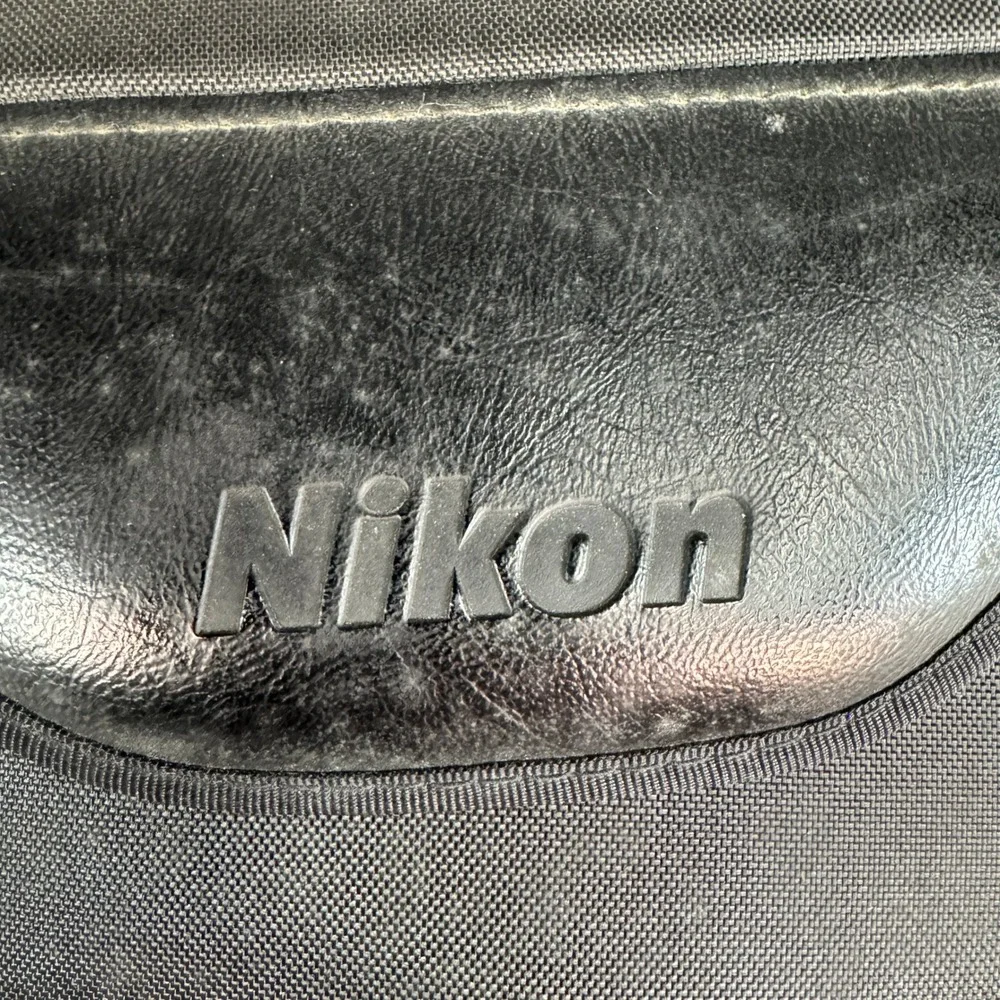 Nikon Camera Shoulder Bag Black Canvas Adjustable Strap Compact Carrying Case